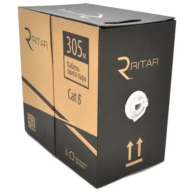 Ritar внутрішній КВПЕ FTP CU cat.6 (4*2*0.56) 4p (305м) Кабель