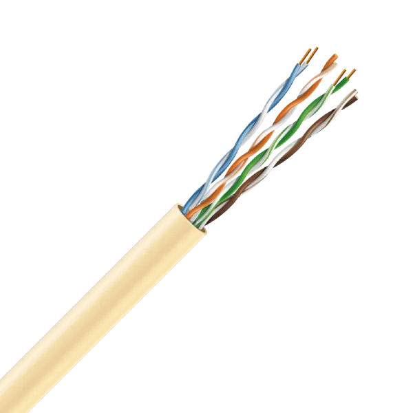 Кабель UTP Cat. 5e U/UTP LSZH мідь безгалогенна LSZH 4х2х24 AWG (70328) бухта 305м. Жовтий ЗЗКМ