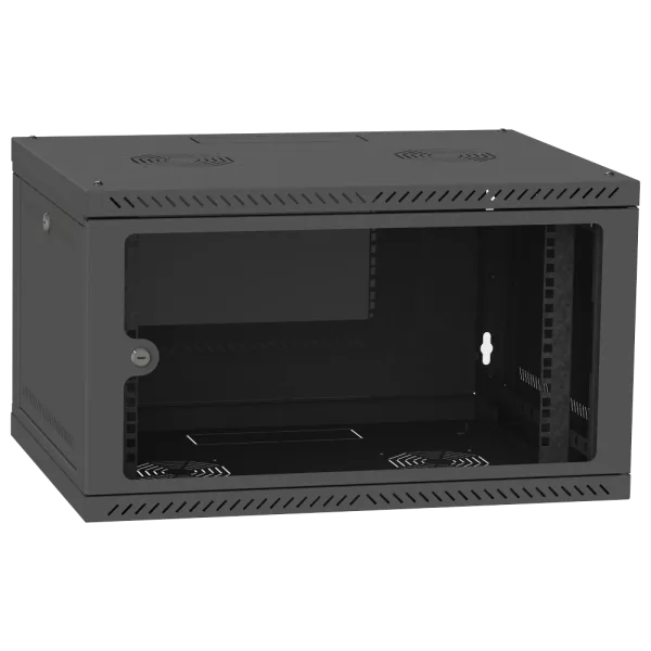IPCOM СН-4U-060х035-ДС-9005 Шафа телекомунікаційна скло (RAL9005)