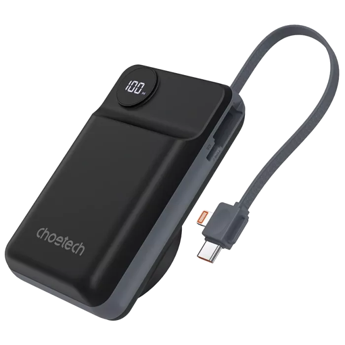 Choetech B696 20 000мА•ч Black с магнитной зарядкой Повербанк