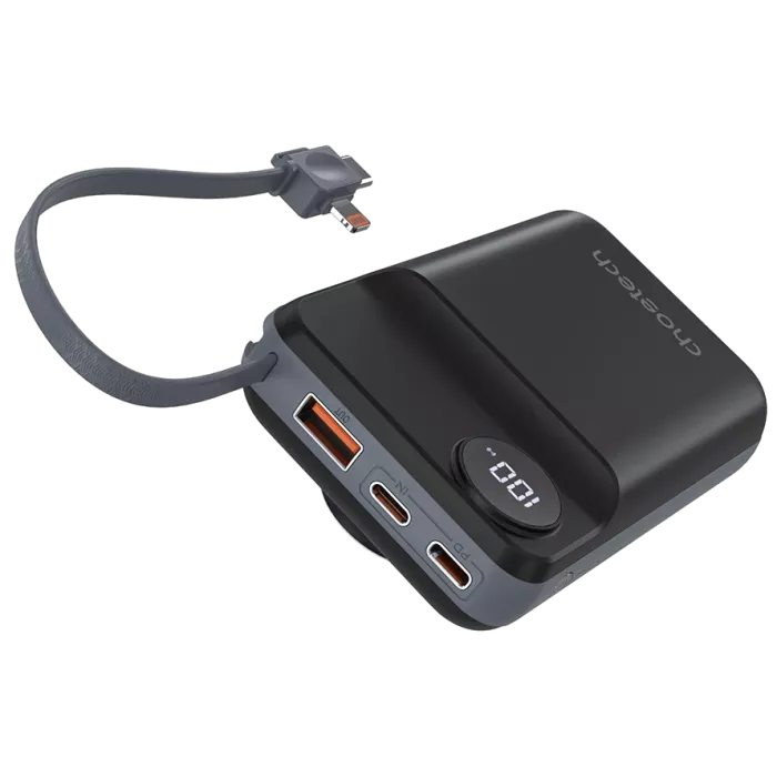 Choetech B696 20 000мА•ч Black с магнитной зарядкой Повербанк