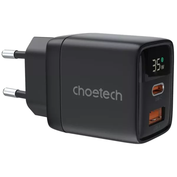 Choetech PD6052 Black PD35W GAN A+C Адаптер