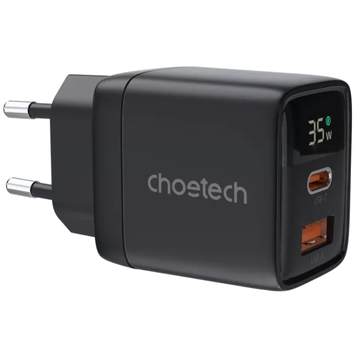 Choetech PD6052 Black PD35W GAN A+C Адаптер