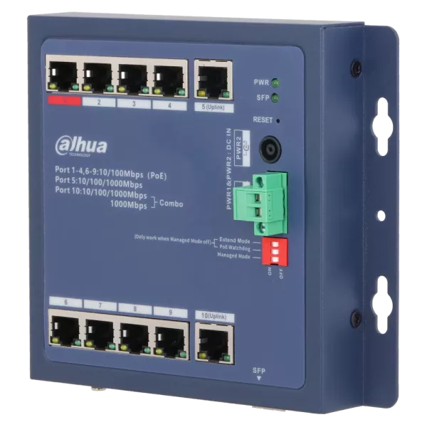 Dahua DH-CHS4110-8ET-90-F PoE Комутатор 8 портів керований