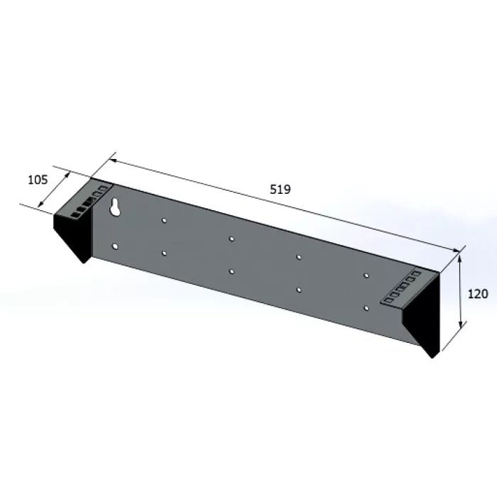 19" 2U(CMS-WWB2U-BK) Кронштейн для вертикальной установки сервера