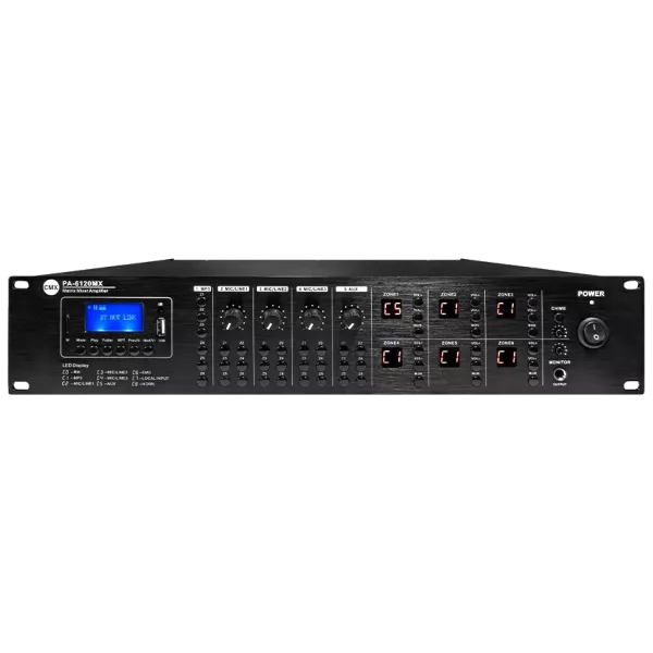 CMX PA-6120MX 6 зон, 6*120 Вт, 19" Матричний мікшуючий підсилювач