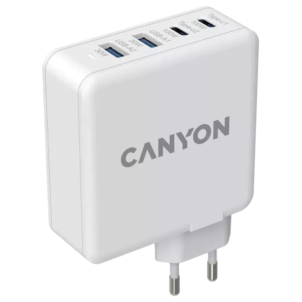 Canyon H-65 white (GAN 100W) Мережевий зарядний пристрiй
