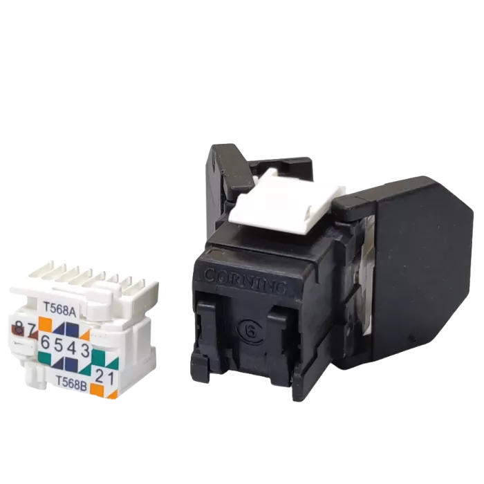 Corning Модуль Keystone UTP RJ45 кат. 6, чорний