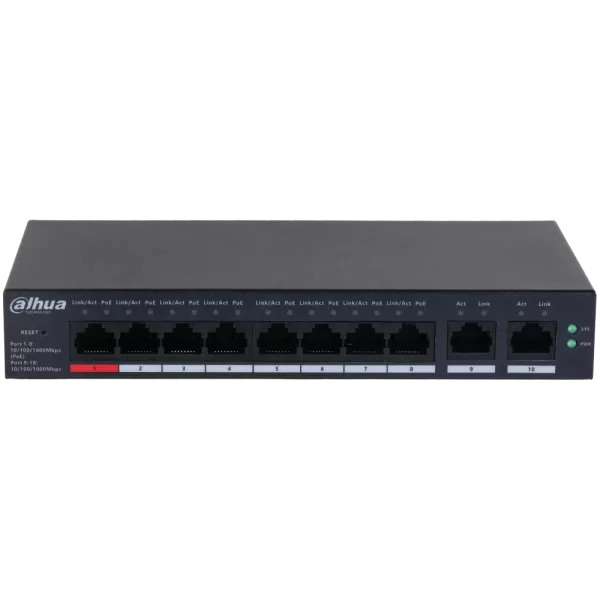 Dahua DH-CS4010-8GT-110 PoE Комутатор 8 портів керований
