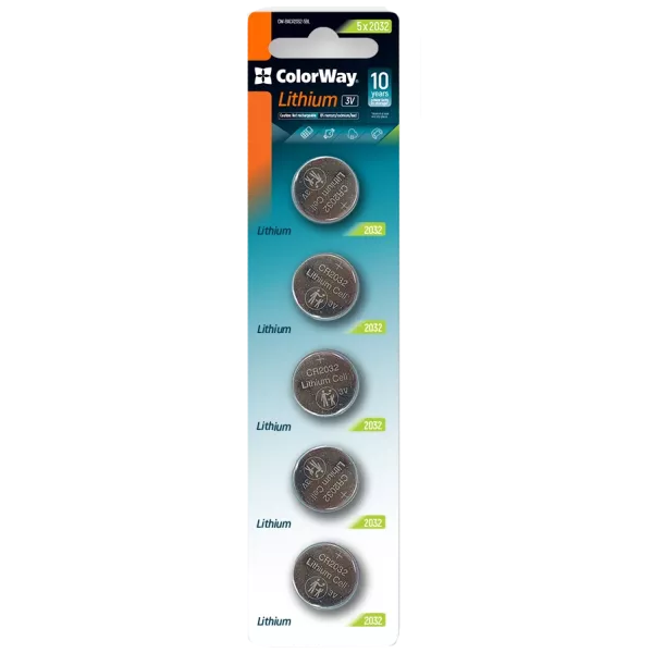 СolorWay Lithium Power литий CR2032 (5шт) blister Батарейки