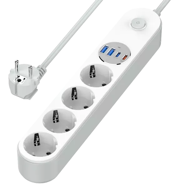СolorWay CW-CHE44PDW 4 розетки/4USB 20W Сетевой фильтр