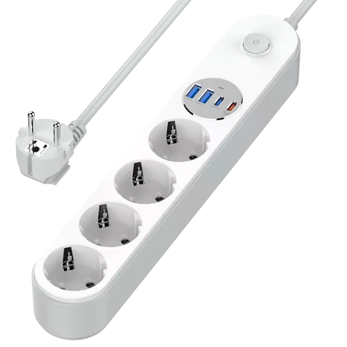 СolorWay CW-CHE44PDW 4 розетки/4USB 20W Мережевий фільтр