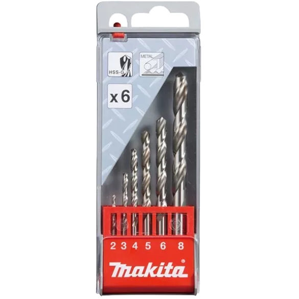 Makita (D-57196) Набір свердел по металу HSS-G 6 шт