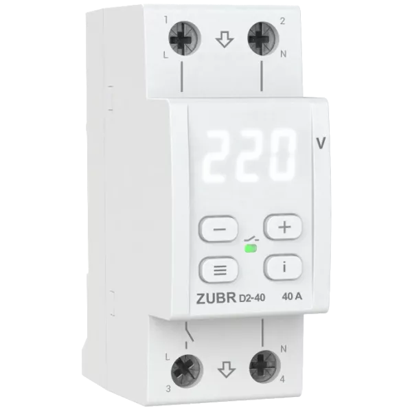 ZUBR D2-40 (max 40 А, 8 800 ВА) Реле напруги