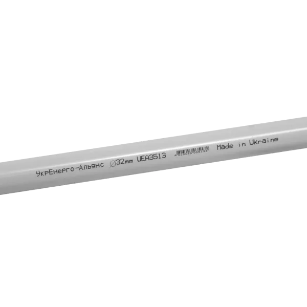 UEA ПВХ 32мм 3м Труба жорстка гладка з розтрубом