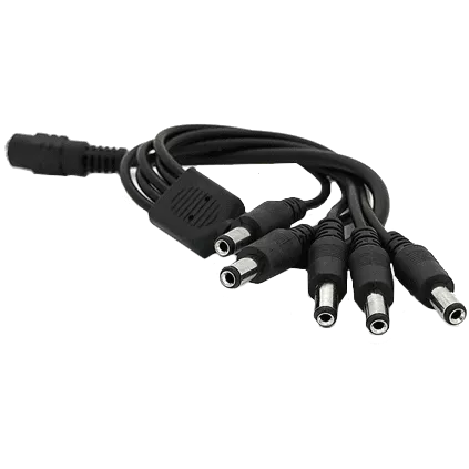 DC-F=>5xDC-M (D 5,5x2,5мм) 40см Дільник живлення
