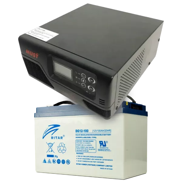 MUST EP20-R1000W + 12V 100Ah DG12-100 Комплект ДБЖ + АКБ