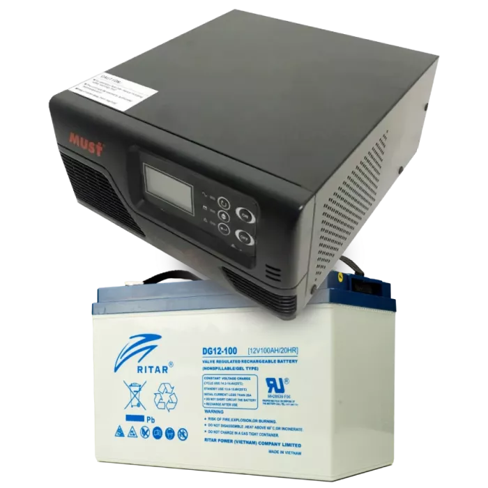 MUST EP20-R1000W + 12V 100Ah DG12-100 Комплект ДБЖ + АКБ