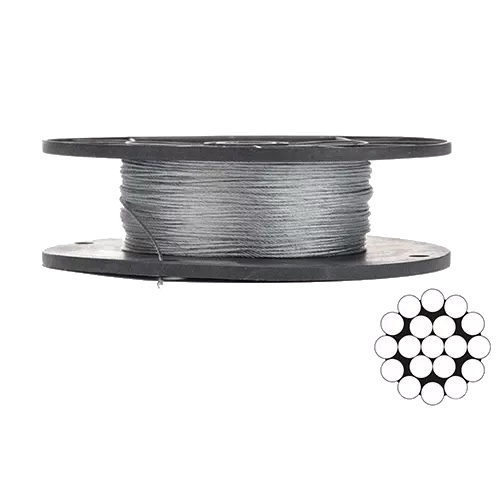 APRO 1.5мм DIN 3053 (1x19) бухта 200м Трос оцинкованный