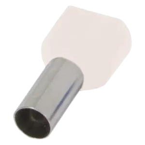 ТЕ1-08 білий (100шт) Наконечник втулковий для 2х проводів з ізоляцією