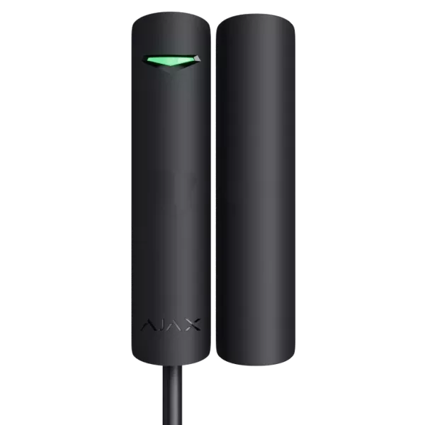 Дротовий магнітоконтактний сповіщувач Ajax Superior DoorProtect Plus black Fibra