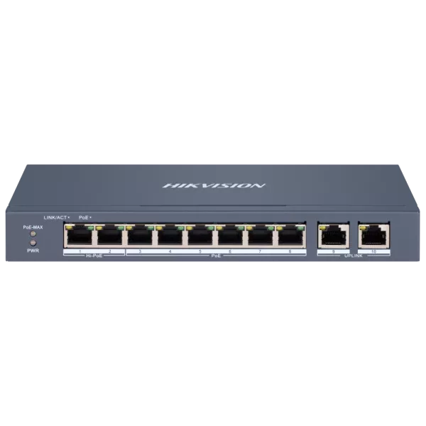 Hikvision DS-3E1310HP-EI Комутатор 10 портів керований