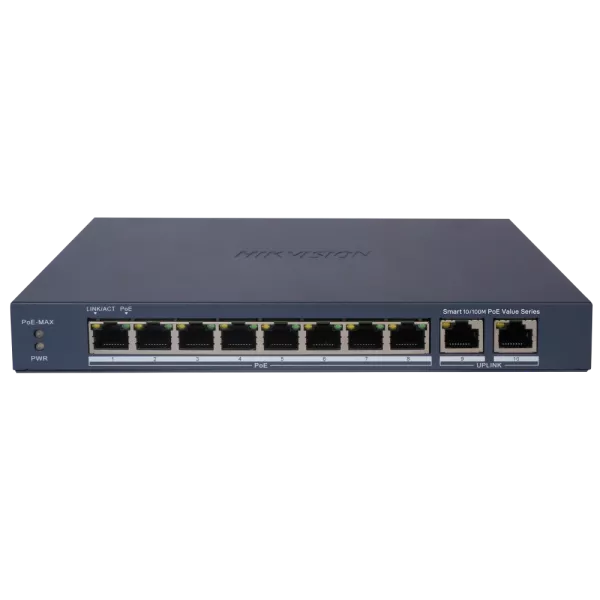 Hikvision DS-3E1310P-EI/M PoE Коммутатор 10 портов управляемый