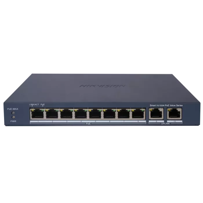 Hikvision DS-3E1310P-EI/M PoE Коммутатор 10 портов управляемый