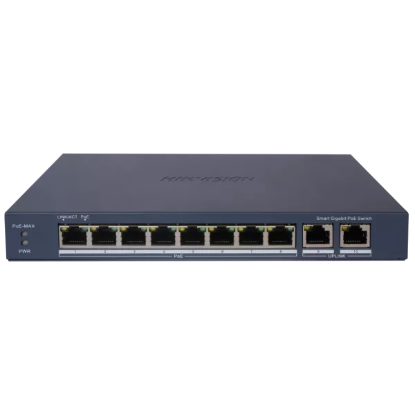 Hikvision DS-3E1510P-EIV2 POE Комутатор 8 портів керований
