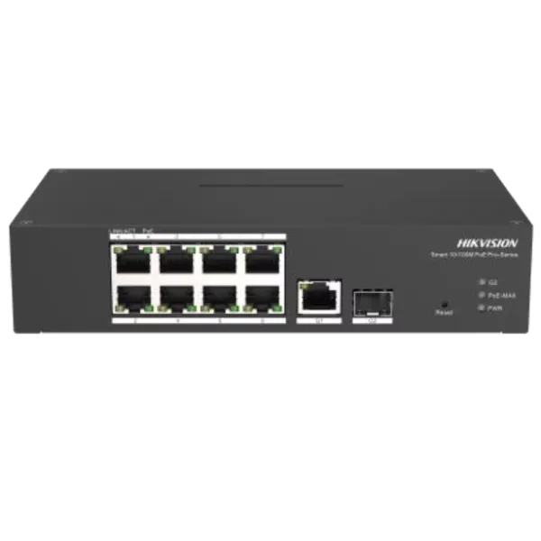 Hikvision DS-3T1310P-SI/HS PoE Комутатор 8 портів керований