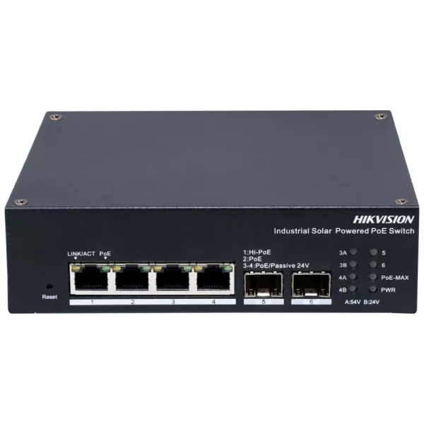 Hikvision DS-3T1506HP-EI-UPS PoE Комутатор 4 порти керований