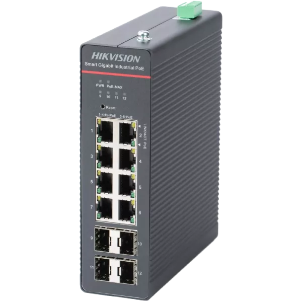 Hikvision DS-3T1512HP-SI-8P4FKIT(240W) Комутатор 8 портів керований
