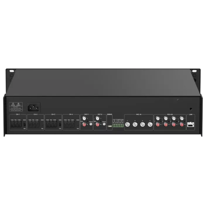 DS-QAZ1A1000G1-VB4 1000 Вт на 4 зони Мережевий підсилювач Hikvision