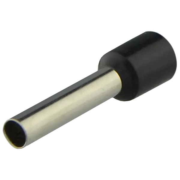 E6-12 чорний (100шт) Наконечник втулковий з ізоляцією