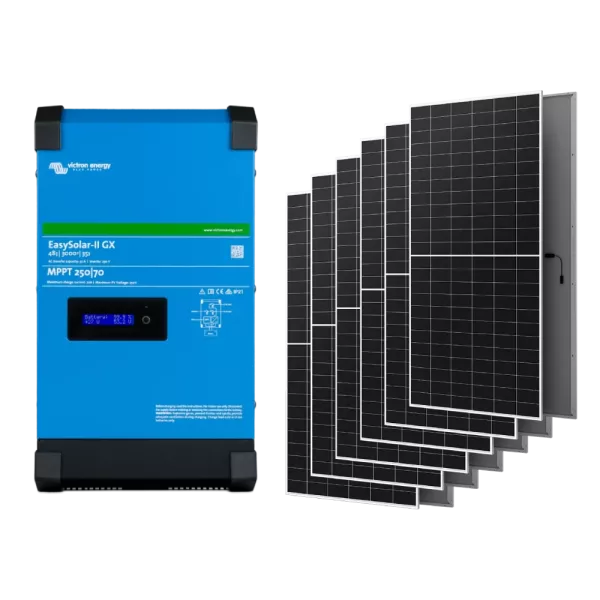 Victron Energy EasySolar-II GX 48/3000/35-32 + AIKO G645-MCH72Dw 2.4 кВт Система автономного живлення однофазна