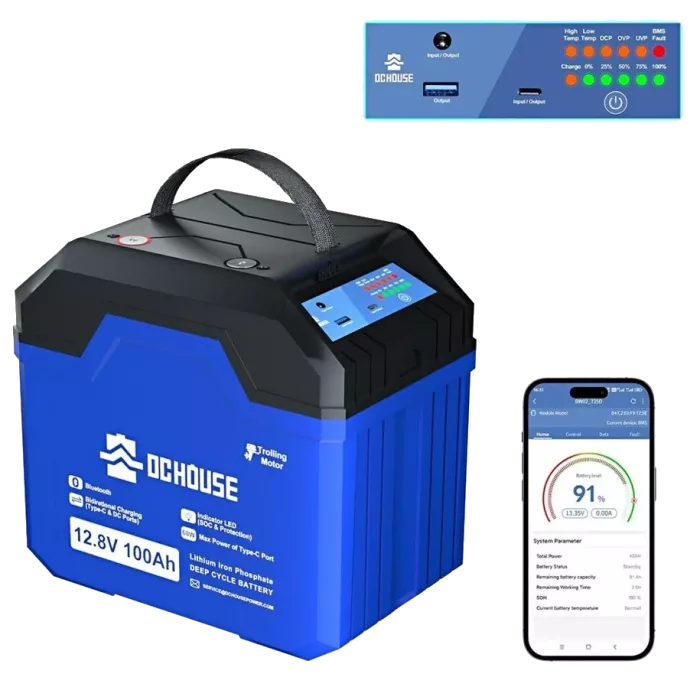 DСHOUSE 12.8V 100Ah (ECO-LFP1210004) Bluetooth Аккумуляторная батарея