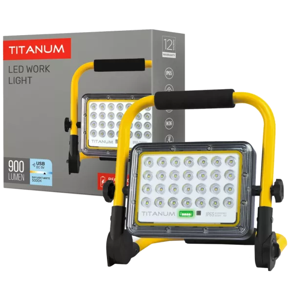 TITANUM TL-FA-105 LED прожектор акумуляторний IP65 20W 900Lm 5000K
