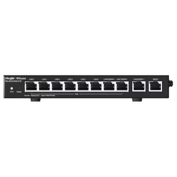 Ruijie Reyee RG-EG310GH-P-E 10-портовий PoE з хмарним керуванням Маршрутизатор
