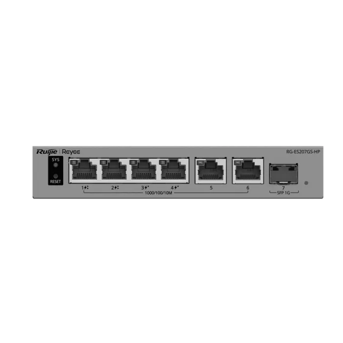 Ruijie RG-ES207GS-HP PoE Коммутатор 6 портов управляемый облачно