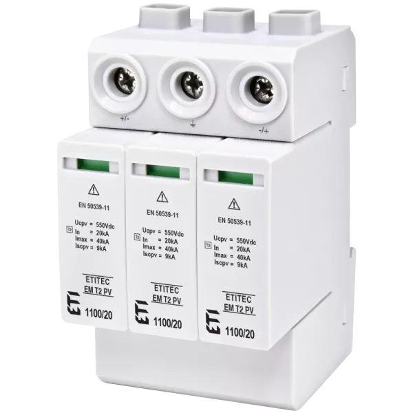 ETI TEC EM T2 PV 1100/20 Y (для PV систем) Обмежувач перенапруги