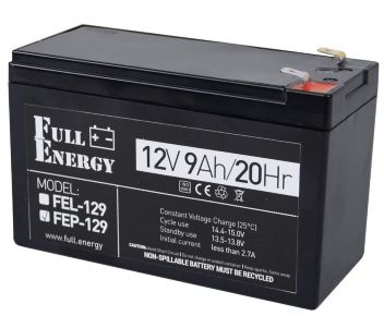 Full Energy FEP-129 9А*г 12В Свинцево-кислотна акумуляторна батарея