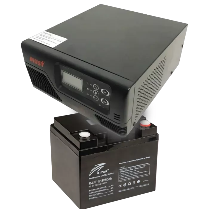 MUST EP20-R1000W + R-LFP12.8V50AH Комплект ДБЖ + АКБ