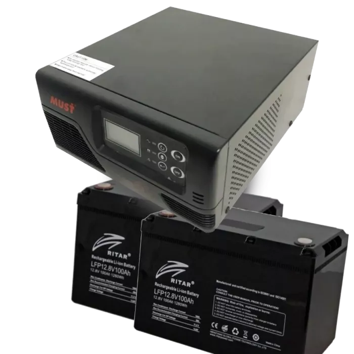 MUST EP20-R1000W + 2x LFP12.8V100AH G24 Комплект ДБЖ + АКБ