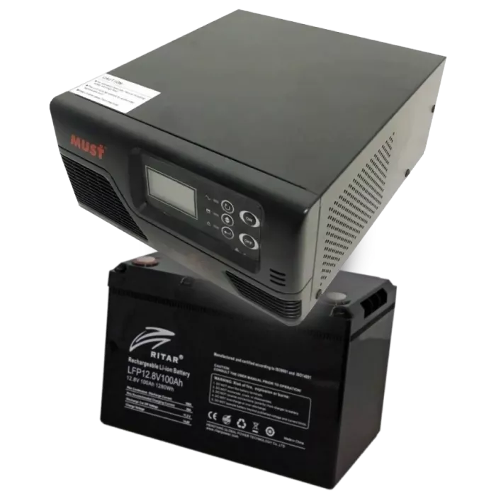 MUST EP20-R1000W + LFP12.8V100AH G24 Комплект ДБЖ + АКБ