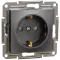 Schneider Electric Asfora EPH2900271 Розетка із заземленням та шторками антрацит