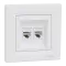 Schneider Electric Asfora EPH4400121 RJ45 5e Розетка комп'ютерна подвійна біла