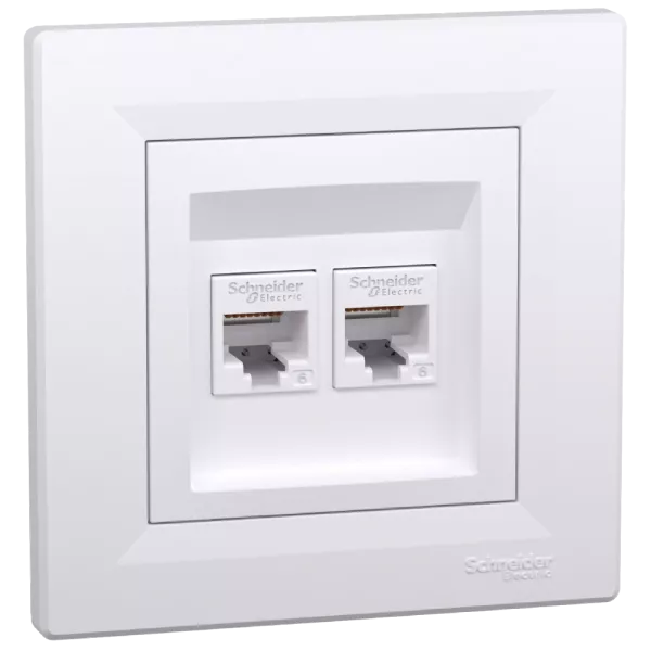 Schneider Electric Asfora EPH4800121 RJ45 кат.6е UTP Розетка компьютерная одинарная