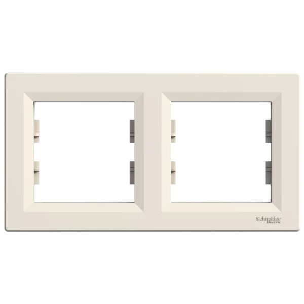 Schneider Electric Asfora EPH5800223 РАМКА ДВОМІСНА ГОРИЗОНТАЛЬНА