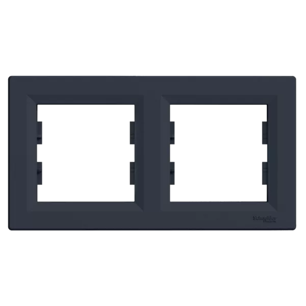 Schneider Electric EPH5800271 Asfora Рамка 2 поста антрацит горизонтальна