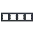 Schneider Electric EPH5800471 Asfora Рамка 4 поста антрацит горизонтальна